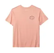 RVCA Fraction Crewneck Short Sleeve Shirt Men's sz M Medium / Sherbet Pink