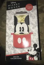 NEW IN BOX- Mickey Mouse Mini Stir Popcorn Popper. Lid Doubles As A Serving Bowl