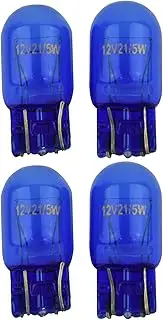 4 x W21 5W T20 580 Dual Filament Sidelight 7443 Super White HID Xenon Bulbs 6000K