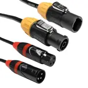 15' PowerCON True 1 and DMX Combo Pro Cable (3 Pin)