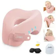 Neck Pillow Airplane, Ergonomic Memory Foam Travel Pillows for Long Flights,