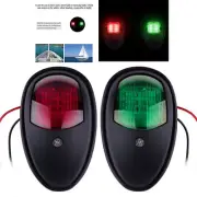 Marine Boat Navigation Auxiliary Light Waterproof LED Red Green Yachtblack 12V