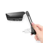 Bar end mirror RIGHT x1 LEAP black CNC slim neat fits 1" hollow bar 17.5-20.4mm