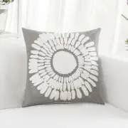 Grey Gray Decorative Throw Pillow 18" x 18" (Pack of 1) Grey Big Sunflower