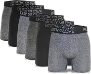 [Body Glove] 5-Pack Mens Micro Modal Boxer Briefs with Contoured Shape