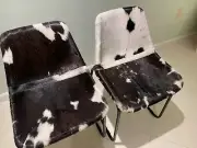 GOAT SKIN Dinning chairs 2/ctn beautiful natural goat skin PATTERNS VARY