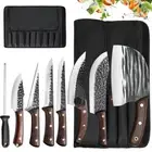 8PCS Slicing Knife Japan VG10 Damascus Steel Chef Kitchen Meat Knife Set w/ Bag
