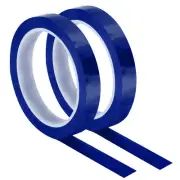 2Pcs PU Tennis Racket Badminton Grip Finishing Tapes 55 Yards 0.6 in, Blue