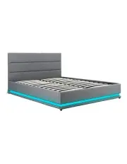 [Artiss] Lumi Queen Size Gas Lift Bed Frame in Grey