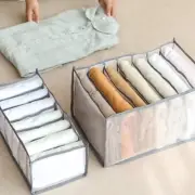 7 Grids Jeans Storage Box Closet Clothes Drawer Mesh Storage Bag Box Foldable AT