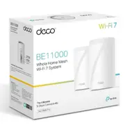 TP-Link Deco BE65 Pro(2-pack) BE11000 Whole Home Mesh WiFi 7 System, 688 Mbps at 2.4 GHz + 4320 Mbps at 5 GHz + 5760 Mbps at 6 GHz Deco BE65 Pro(2-pack)