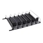 Adjustable Black Drink Pusher 15in Can Organizer for Fridge or Shelf