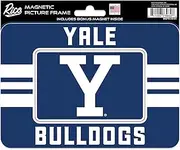 Rico Industries NCAA Yale Bulldogs Magnetic Picture Frame (5"x6.75") & Magnet Combo Set - Home Décor - Regrigerator, Office, Kitchen