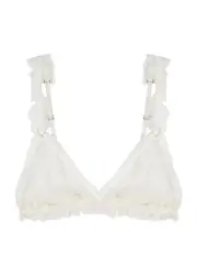Love Stories Uma Ruffled Lace Soft-cup bra - Off White 32C/D (32 C/D)
