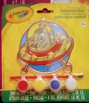 Crayola. Plastic Suncatcher. ALIEN IN SPACECRAFT. Paint Craft Kits Age 4+. New