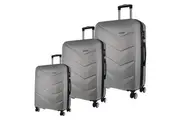 Pierre cardin 3-piece set hard luggage - silver