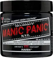 MANIC PANIC Classic Raven Semi Permanent Hair Color - Cool-Toned Black Hair Dye for Women & Men That Lasts 4-6 Weeks - Vegan, Ammonia & Cruelty-Free - Create & Mix Custom Shades (4oz)