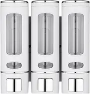 Wall Mounted Soap Dispenser | 400ml Kitchen Dish Detergent Container | Liquid Soap Dispenser | Wall Mounted Shower Gel Shampoo And Conditioner Dispenser For Bathroom And Kitchen (White)