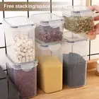Kitchen Storage Jars Liquid Containers Airtight Plastic for Pantry Organization