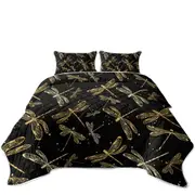 Golden Dragonflies Coverlet