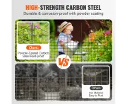 Decorative Garden Fence Set, 0.75x0.93m Metal Barrier for Yard, Black, 5 Pack