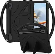 [Nexue] Case for Samsung Galaxy Tab S9 FE Plus 12.4-Inch 2023 (SM-X610/SM-X616) Tablet Case for Kids - Durable Lightweight EVA Shockproof Protective Handle Stand Cover,Black