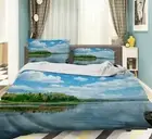 3D Lake Scenery 2839NA Bed Pillowcases Quilt Cover Duvet Kathy Barefield Fay