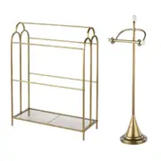 Society Home Towel Rack and Toilet Roll Holder Set