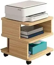 Printer Shelf Placement Desk Side Multi Tier Stand Floor to Ceiling Removable Printer Cabinet Desks(Natural)