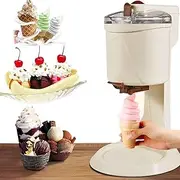 Soft Serve Ice Cream Machine,1 L Household Automatic Mini Fruit Soft Serve Ice Cream Maker,Reusable Stainless Steel Frozen Yogurt&Milkshake Mixer,for Sorbet, Gelato, Drinks