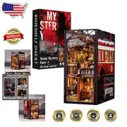 Book Nook Kit - Train Mystery Case with Touch Sensor Lights for Shelf Aesthetics