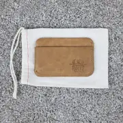 Holtz Leather Wallet Mens Charleston Triple Sleeve Front Pocket Minimalist Tan
