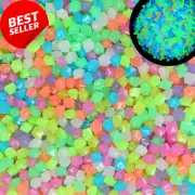 Glow in the Dark Pebbles - 300PCS Luminous Garden & Pathway Stones, Multi-Color