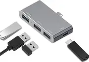 DisplayLink Docking Station,3 Monitor Docking Station 4-in-1 Type-C Docking Station | Efficient Multifunctional USB C Docking Station Double Monitor for Computer