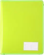Bantex, Zipper Binder A4, 2D Ring, 25mm, Light Green