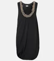 [Dries Van Noten] Dries Van Noten Embellished minidress AU 10 black