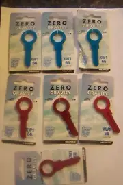 Zero Gravity Kwikset house key blanks qty 7, 4 red 3 blue