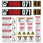 Fits Hiab 071 Decal Kit Crane - 7 YEAR 3M OUTDOOR 3M VINYL!