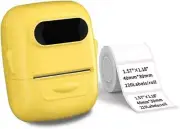 AOPICK P50 Portable Thermal Label Maker Prints labels And barcodes (YELLOW)