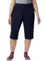 Columbia Anytime Casual Capri Pants Navy Plus Size 3X 3467