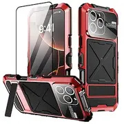Phone Case For Apple AirTag iPhone 16 Pro iPhone 16 Pro Max iPhone 15 iPhone 15 Pro Max iPhone 14 Pro Max Back Cover Retro Geometric Pattern Tempered Glass Met
