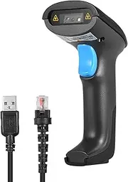 Daseeme Handheld USB Wed CMOS Image Barcode Scanner 1D 2D QR Bar Code Reader with USB Cable Plug and Play for Mobile Payment Computer Screen for Supermarket Retail Store Warehouse