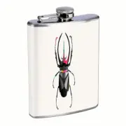 Bug Insect Em1 Flask 8oz Stainless Steel Hip Drinking Whiskey