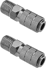 2PCS Quick Release Airbrush Disconnect Coupling Adapter 1/8 Inch Airbrush Disconnect Fitting Connector for Air Compressor Airbrush Hose