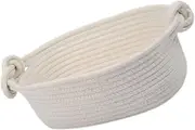 WESIEVYA Woven Storage Basket Cotton Rope Organizer for Diapers and Blankets Stylish Storage for Nursery and Material for Tidy Spaces