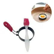 2*Fried Egg Molds DIY Poached Eggs Included 1*Food Grade Silicone Oil Brush