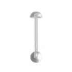 Clear Tongue Ring Retainer 14g Body Jewelry Piercing with Ball and half ball