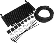 APTPKGDFDK Racing Car Series 8000 Type 9 13 19 24 Row Aluminum Automatic Stacked Plate & Fin Transmission Oil Cooler Radiator Oil Cooler(9-Row)