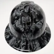 full brim hard hat custom hydro dipped IN SLATE GRAY SINISTER JOKER