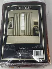 (1) Sonoma One Back Tab Blackout Lined Panel Window Curtain 50” x 84” Red NEW